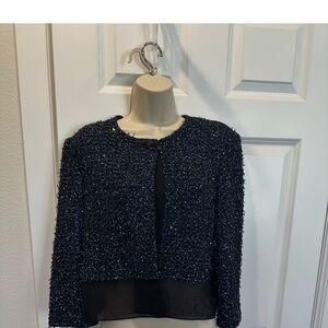 St. John Navy Textured Blazer